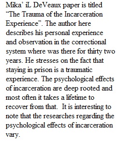 Week 11 Discussion _Trauma Among Correctional Population